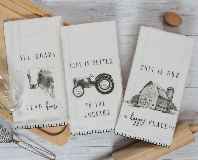 Kay Dee Designs Farmers Market Assorted Set Flour Sack Towels, Set of 3 - Image 2